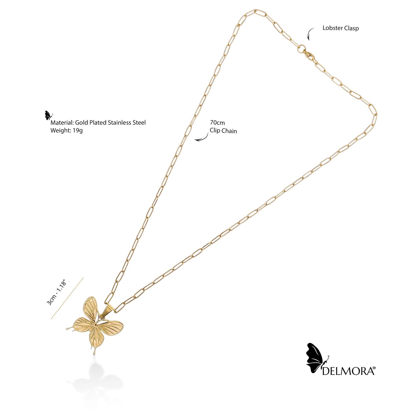 3D Butterfly Necklace