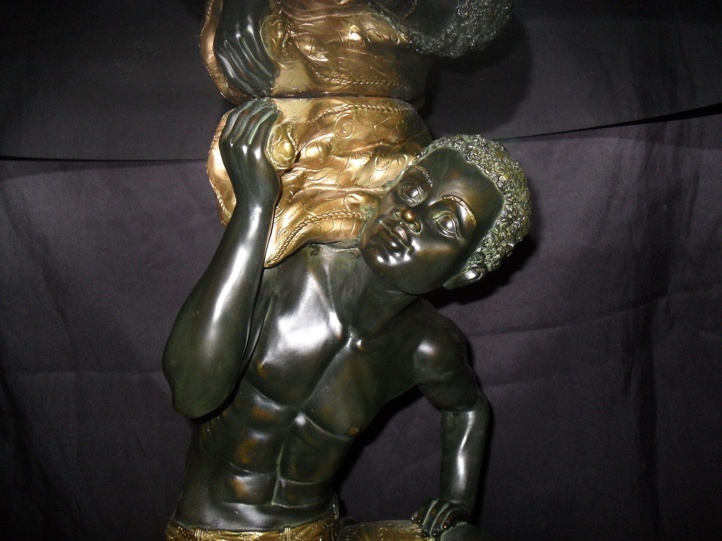 Glass Top Table - Blackamoor Kneeling