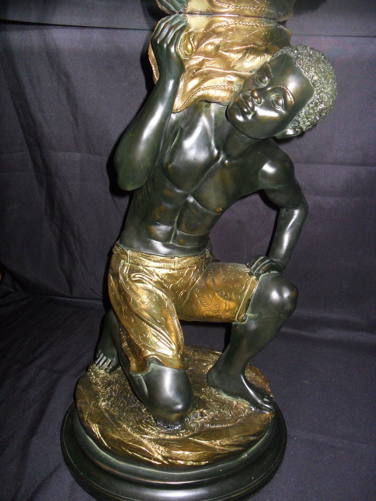 Glass Top Table - Blackamoor Kneeling
