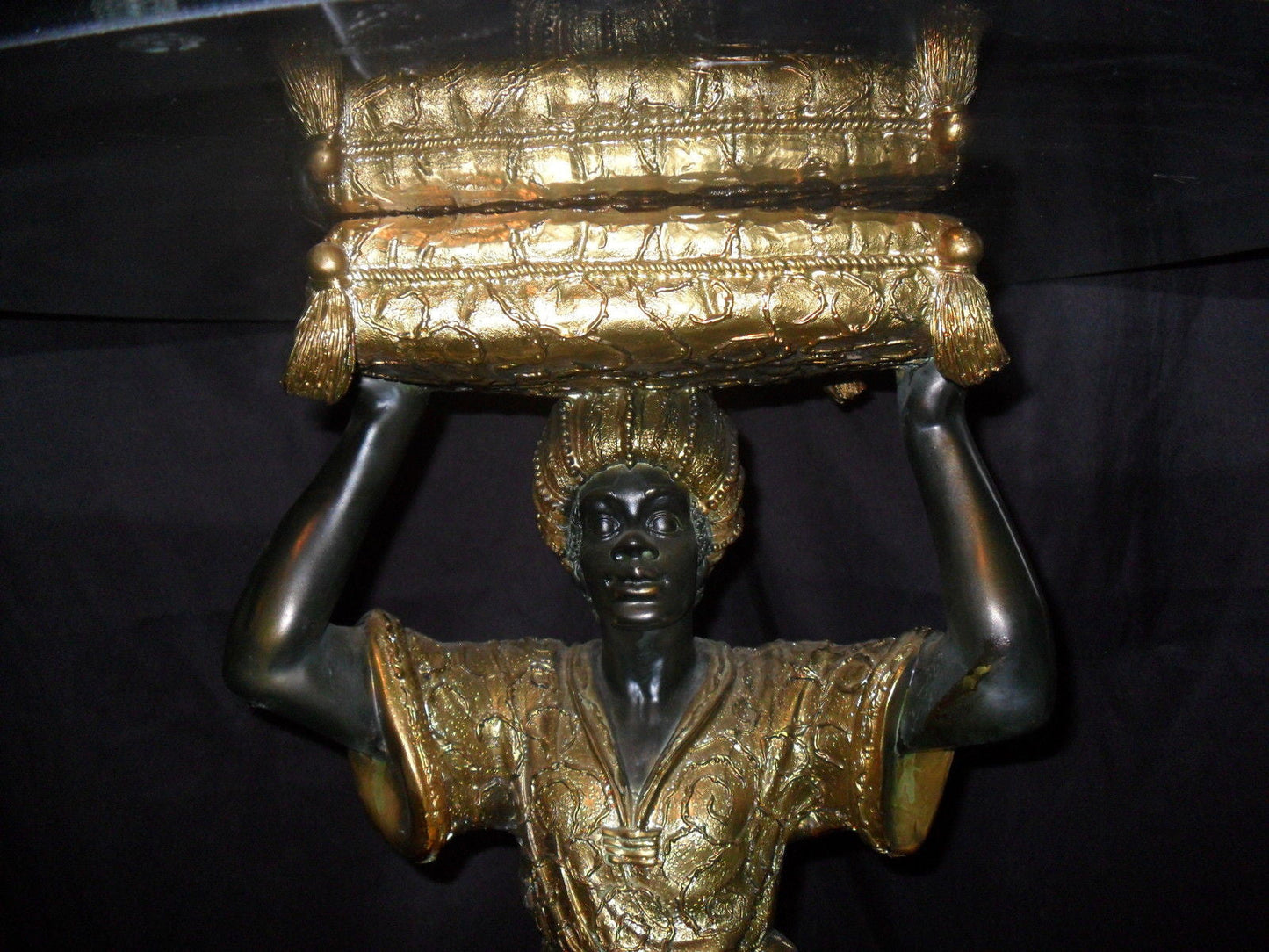 Glass Top Table - Blackamoor Standing