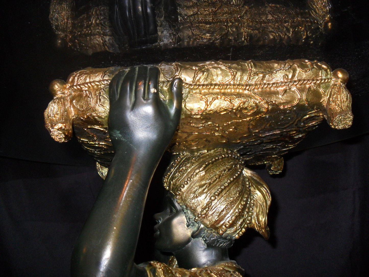 Glass Top Table - Blackamoor Standing
