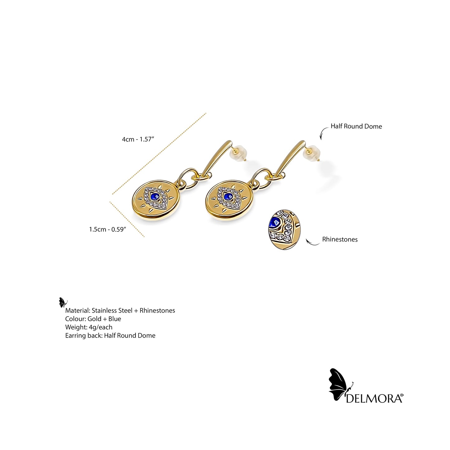 Sparkling Blue Evil Eye Set