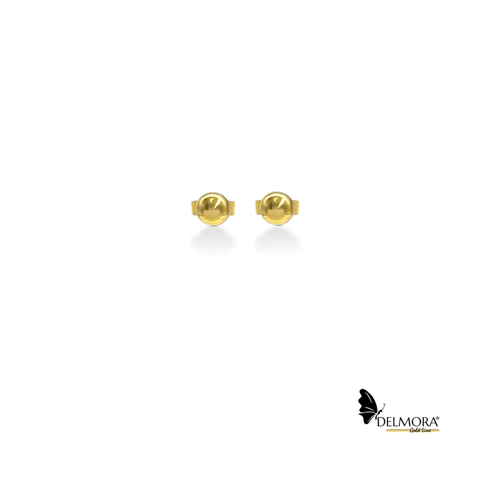 18ct Solid Gold 6mm Ball Stud Earrings