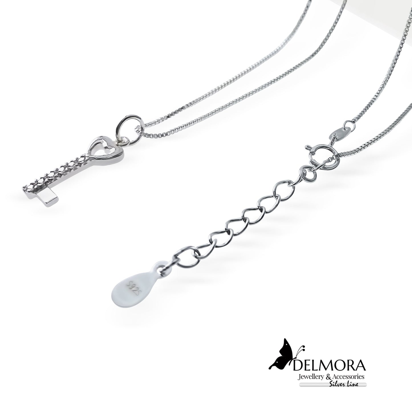 Zirconium Key Necklace
