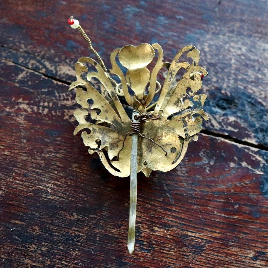 Antique Tian-Tsui (üc´ä) Hair Pin - Butterfly/Moth - 1015