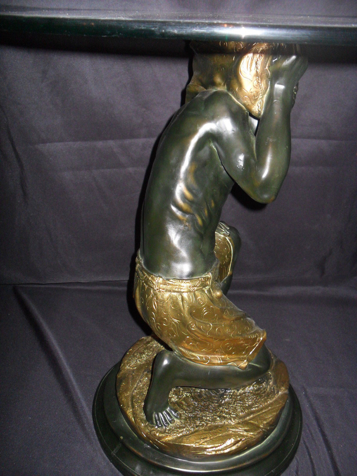 Glass Top Table - Blackamoor Kneeling
