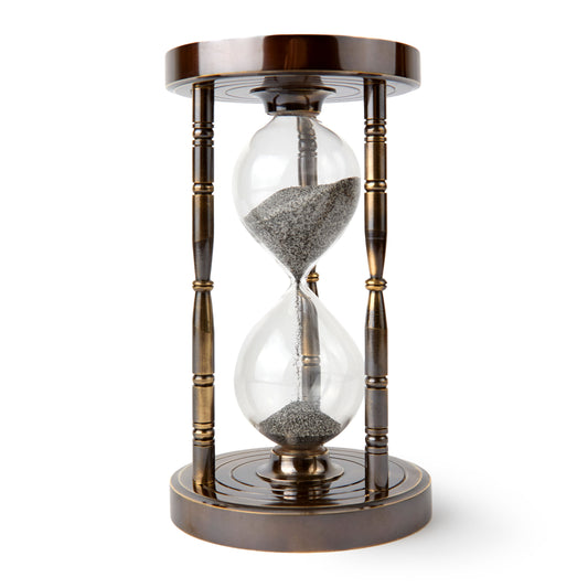 Antique-Style Sand Timer with Functional Compass ¨C Perfect for Collectors & Gifting