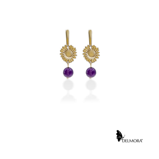 Daisy Amethyst Earrings