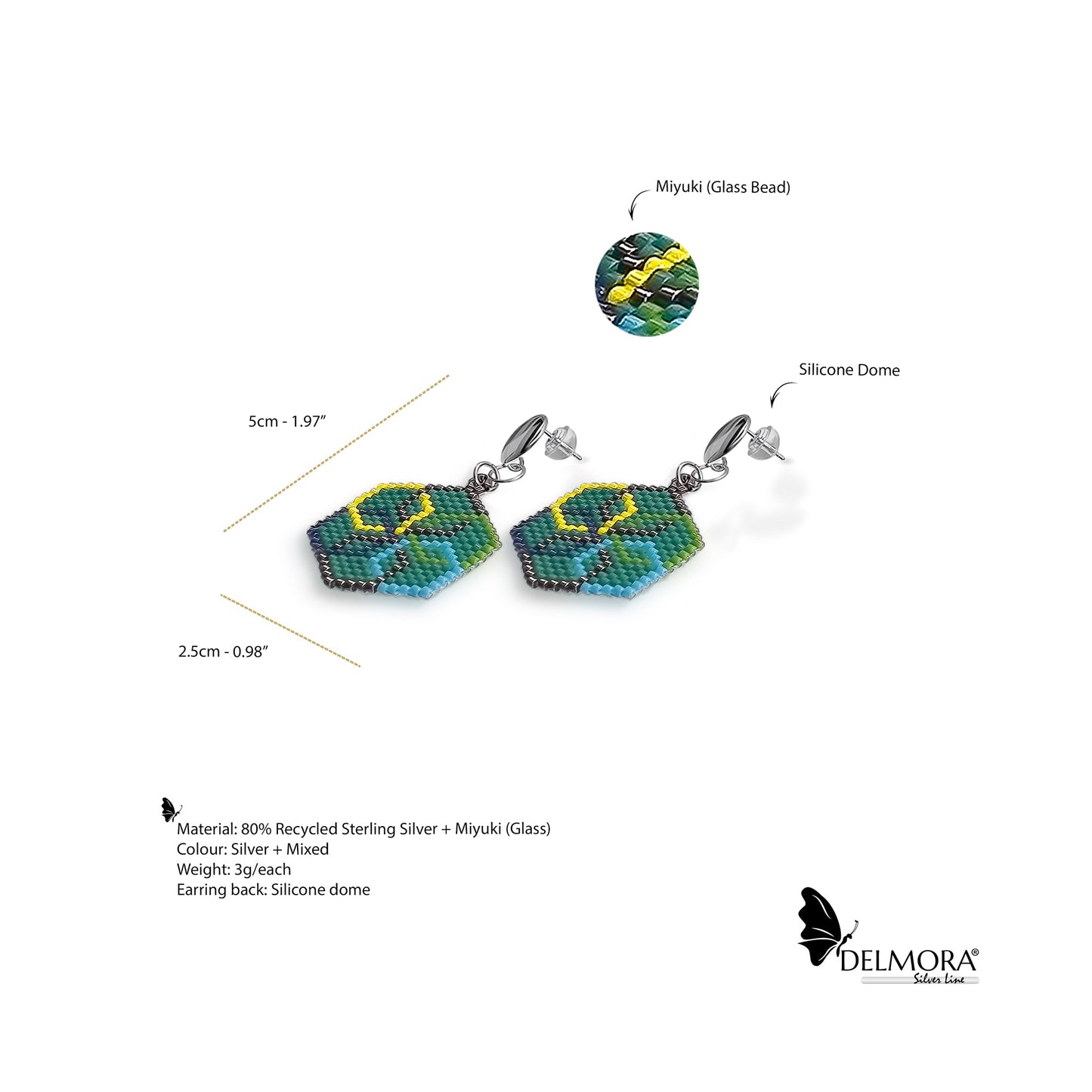 Hexagon Earrings