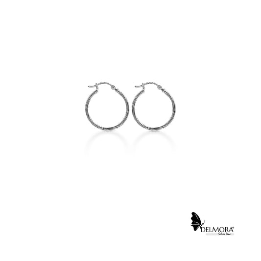 Twisted Hoop Earrings - 2.7cm