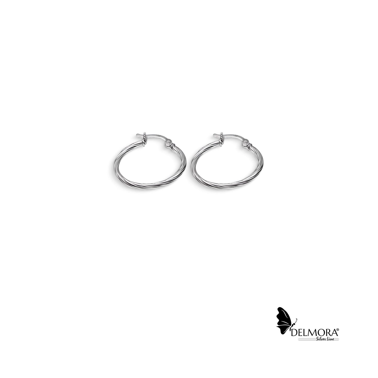 Twisted Hoop Earrings - 2.7cm
