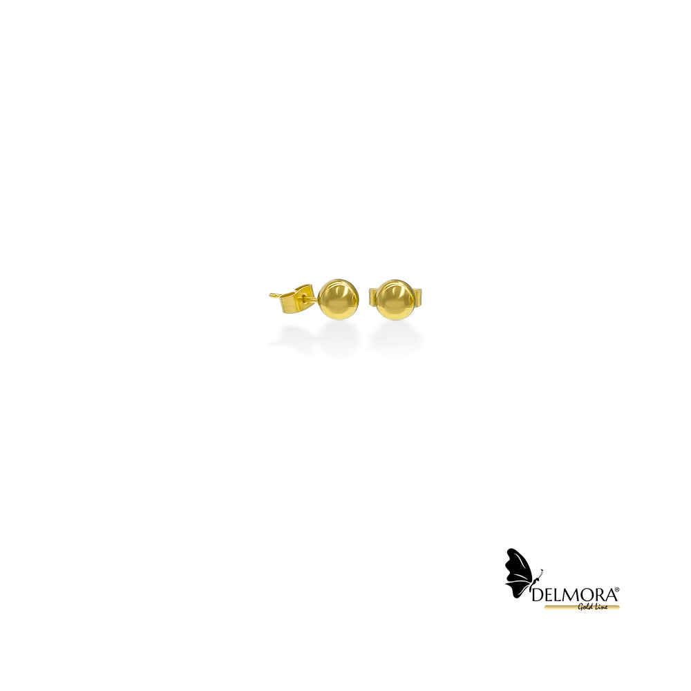 18ct Solid Gold 6mm Ball Stud Earrings