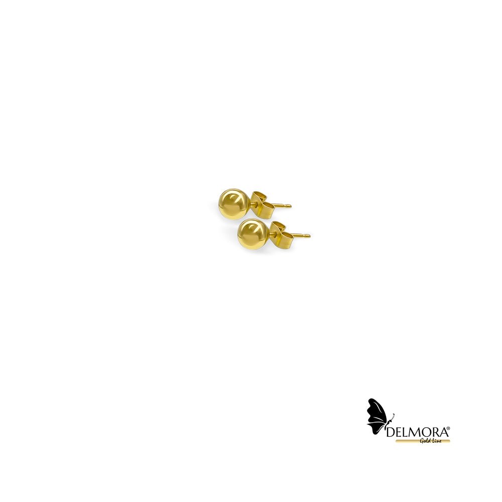 18ct Solid Gold 6mm Ball Stud Earrings