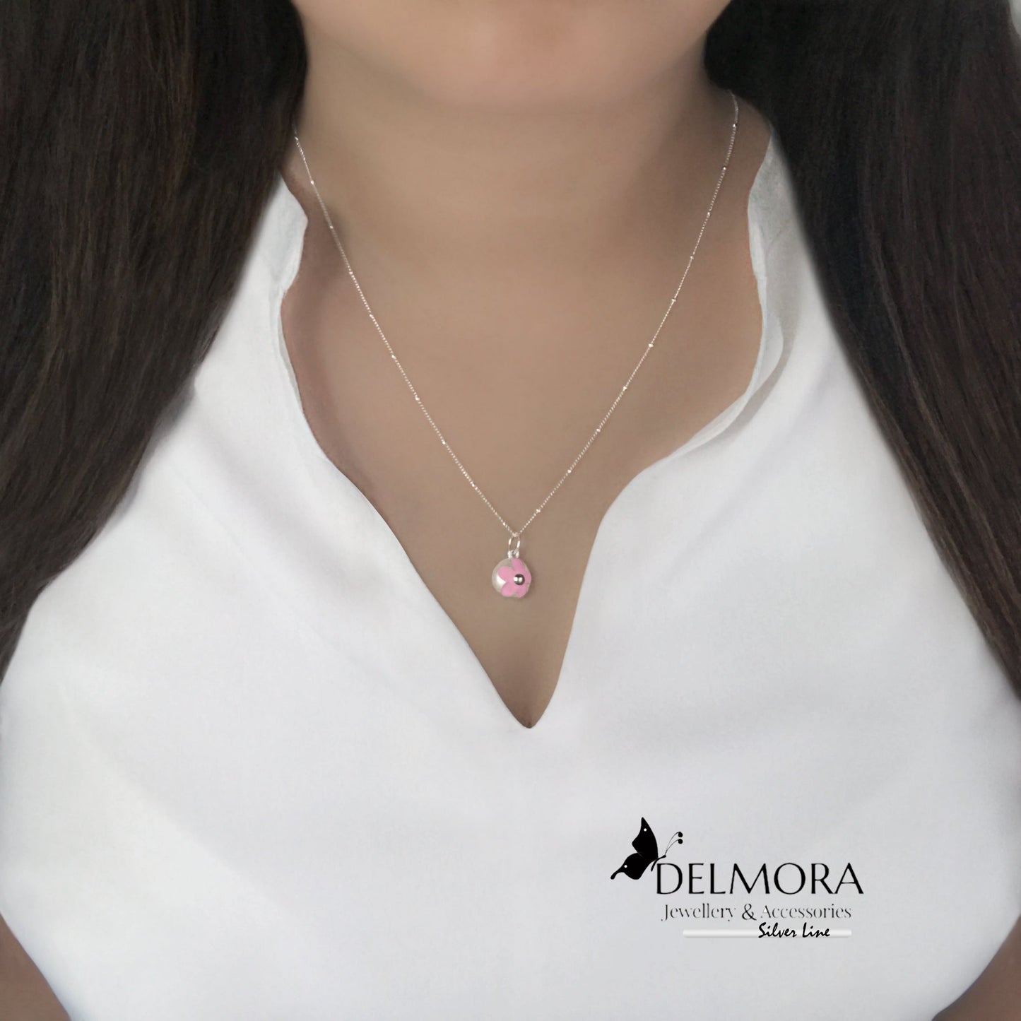 Pink Flower Necklace