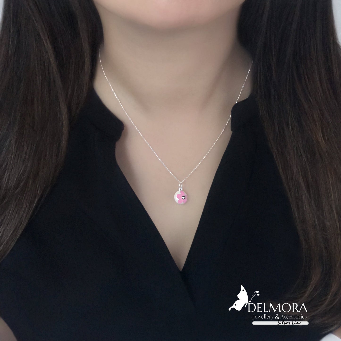 Pink Flower Necklace