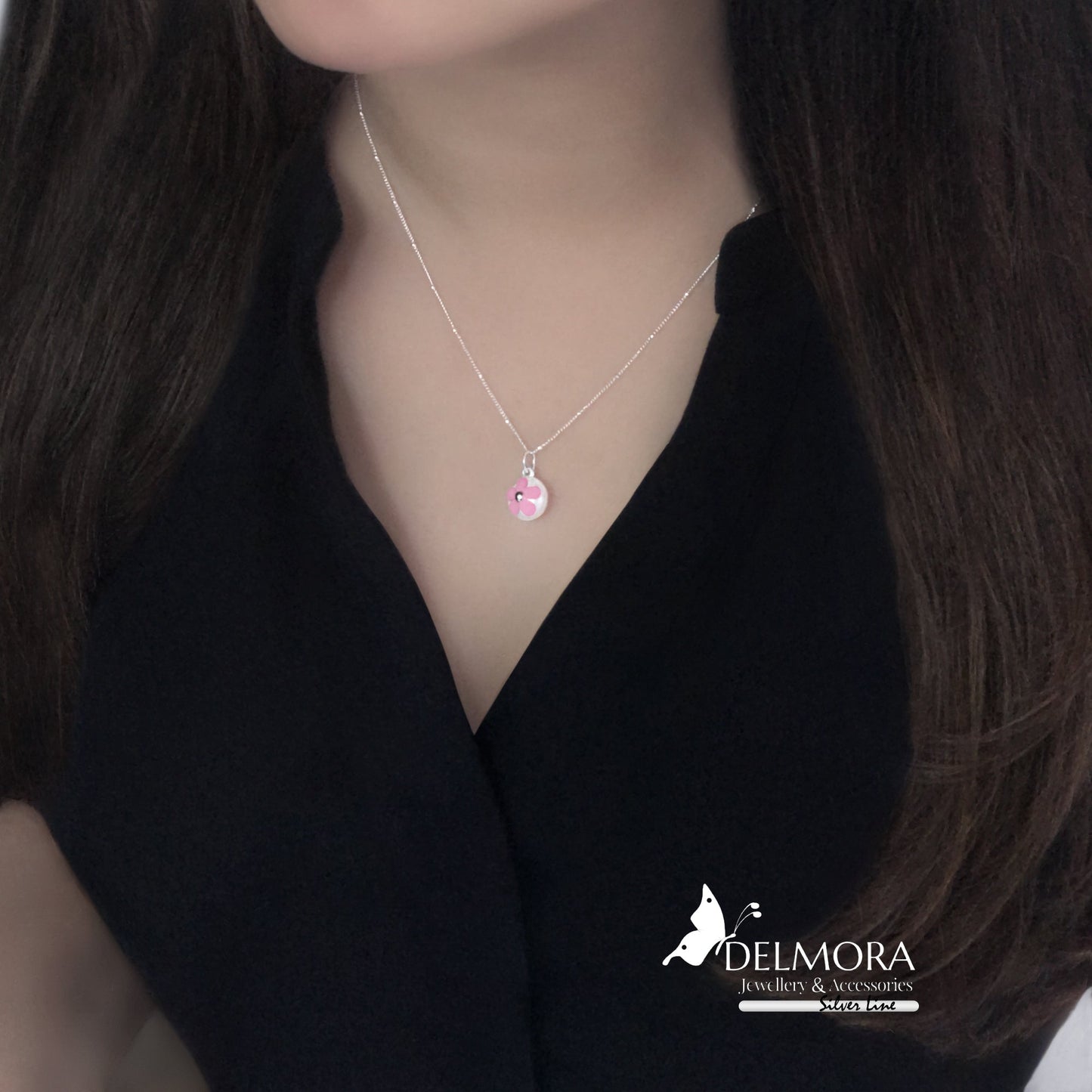 Pink Flower Necklace