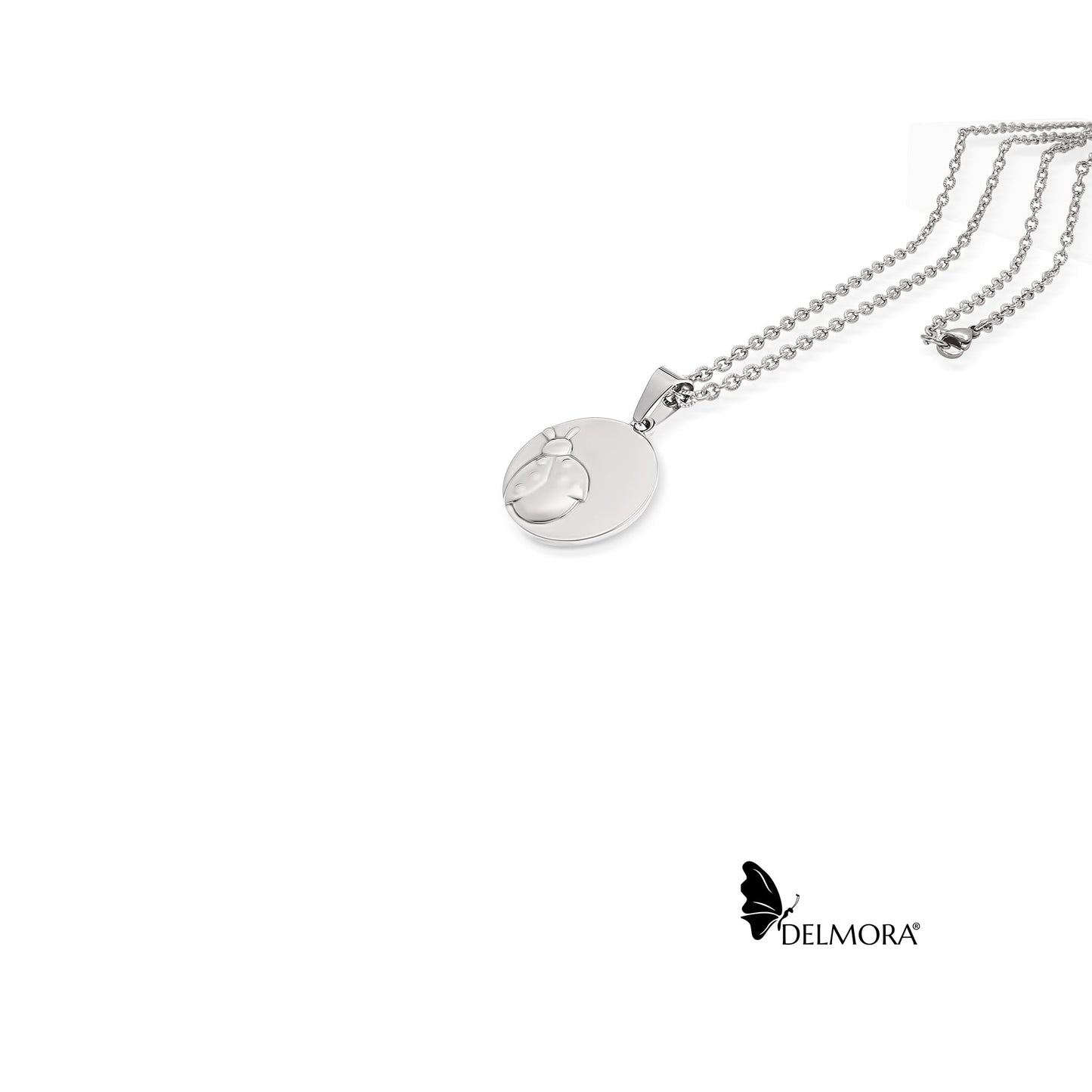 Flat Rounded Ladybird Necklace