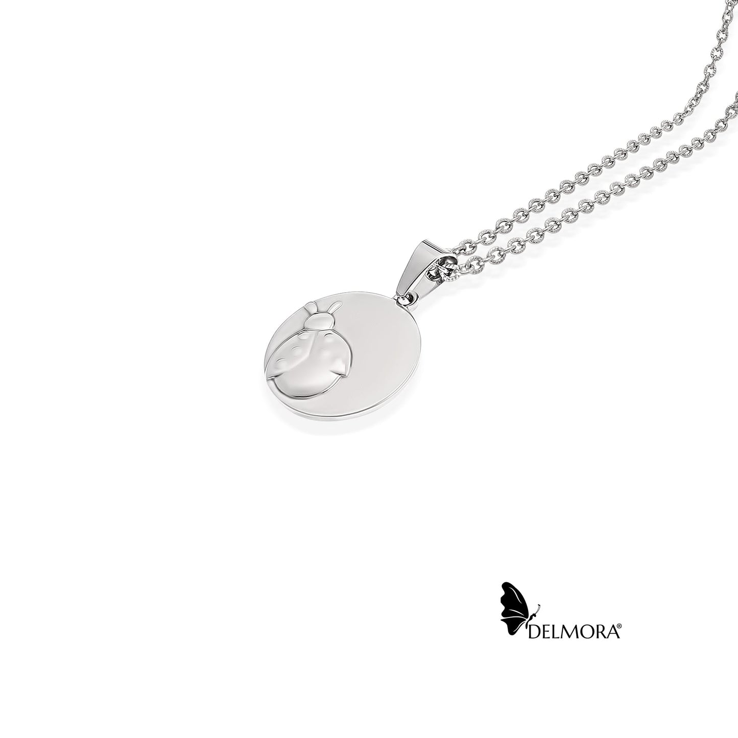 Flat Rounded Ladybird Necklace