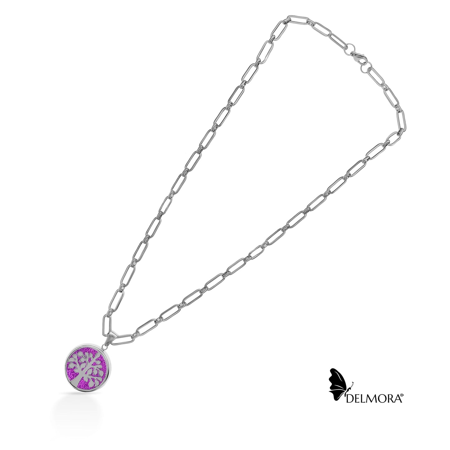 Purple Tree Necklace
