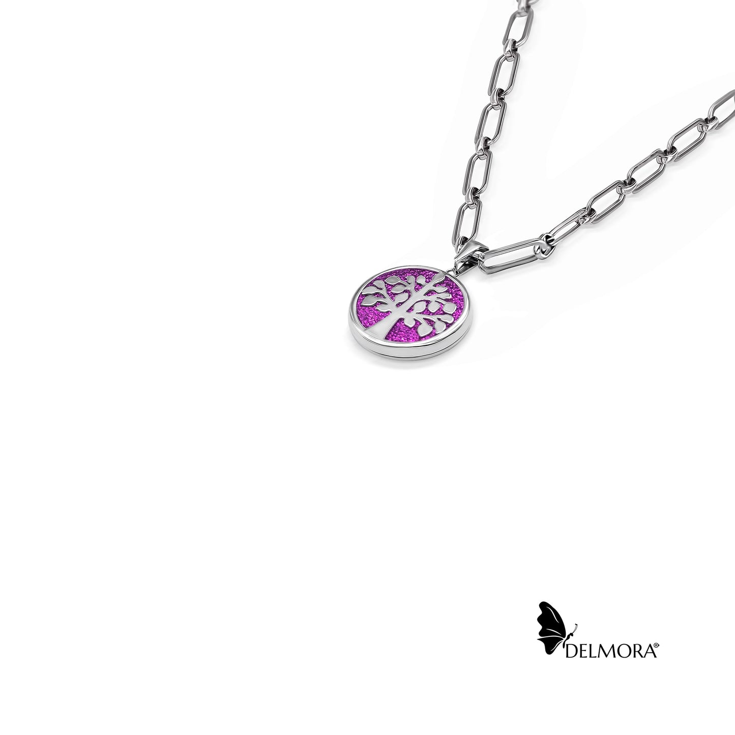 Purple Tree Necklace