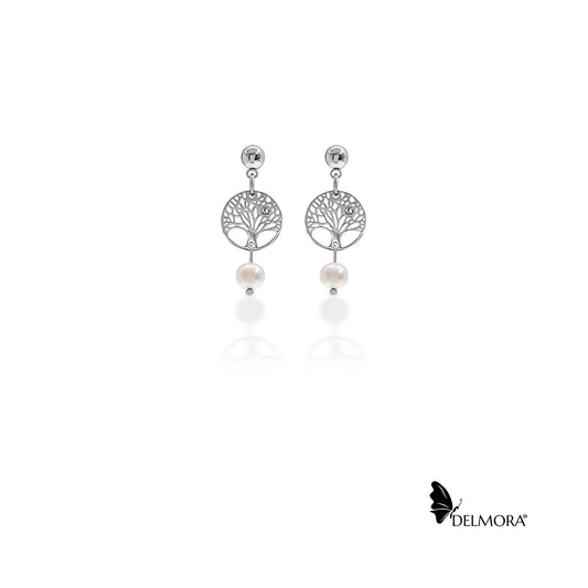 Tree of Life & Pearl Earrings