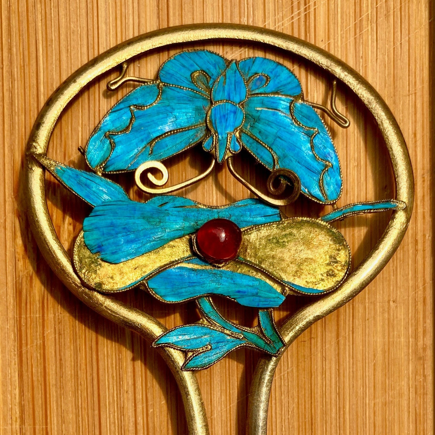 Antique Qing Dynasty 4 Tian-Tsui Hair Pin - 200621-R