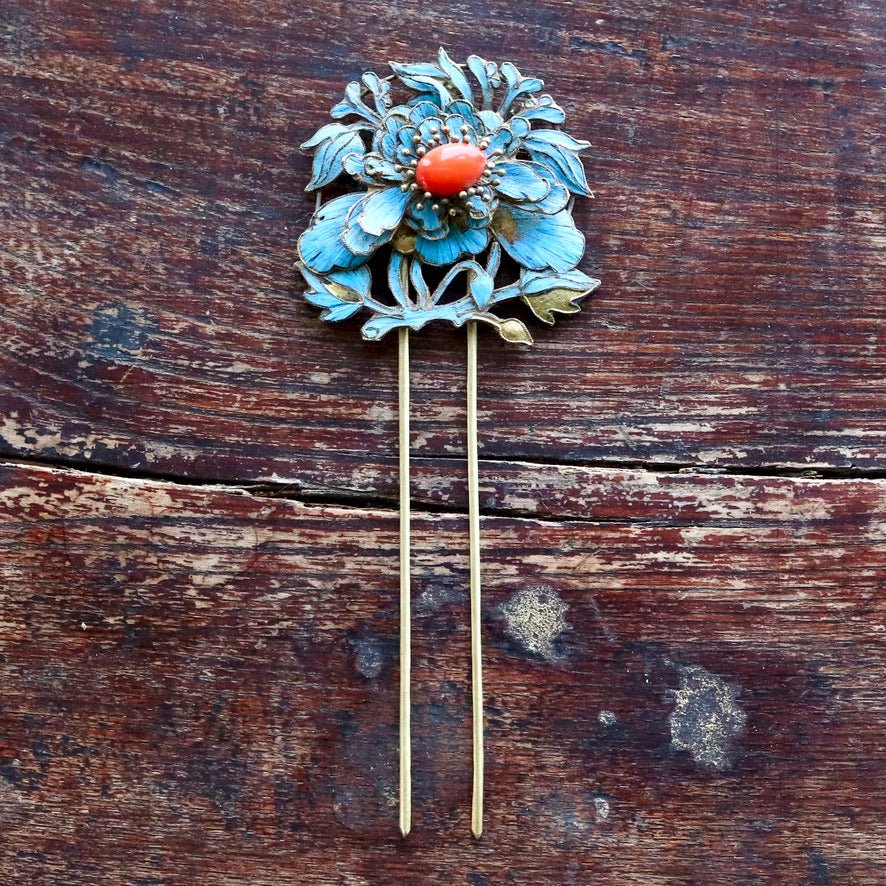 Antique Qing Dynasty Tian-Tsui (üc´ä) Hair Pin - Extra Large - 1022