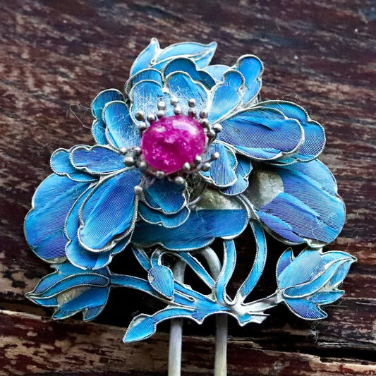Antique Qing Dynasty Tian-Tsui (üc´ä) Hair Pin - Extra Large - 1031