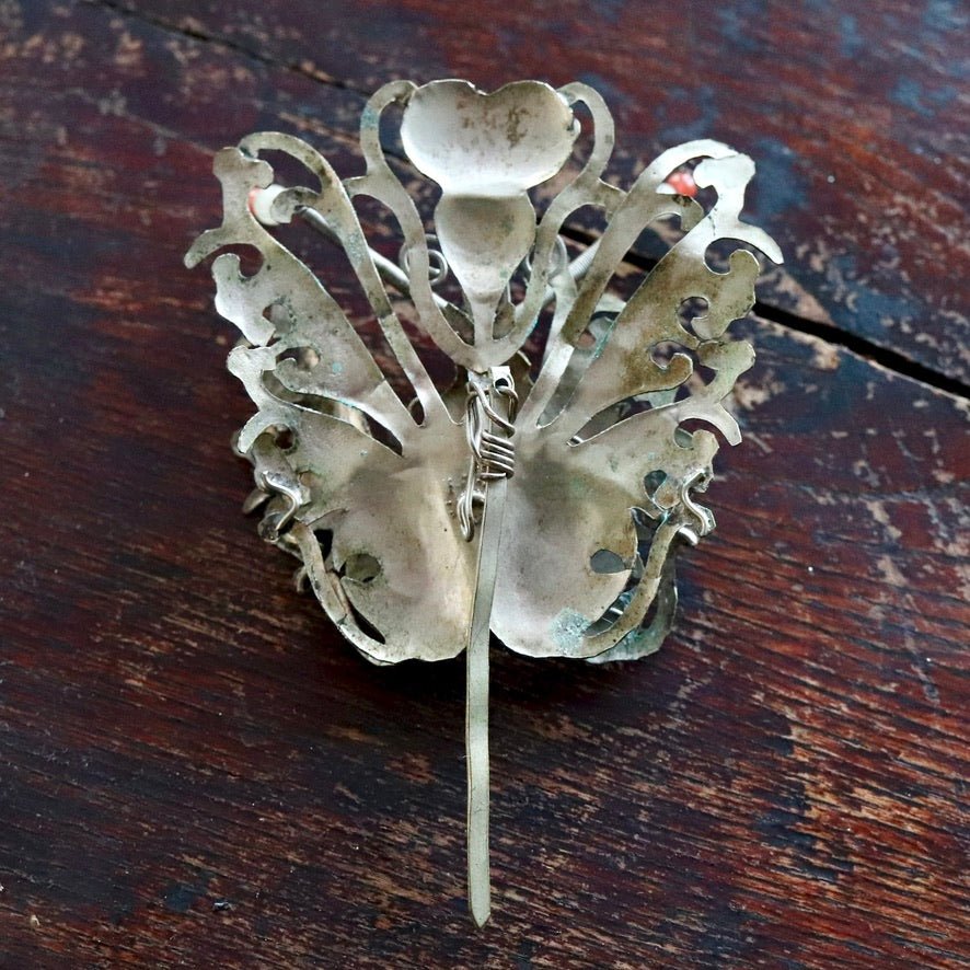 Antique Tian-Tsui (üc´ä) Hair Pin - Butterfly/Moth - 1014