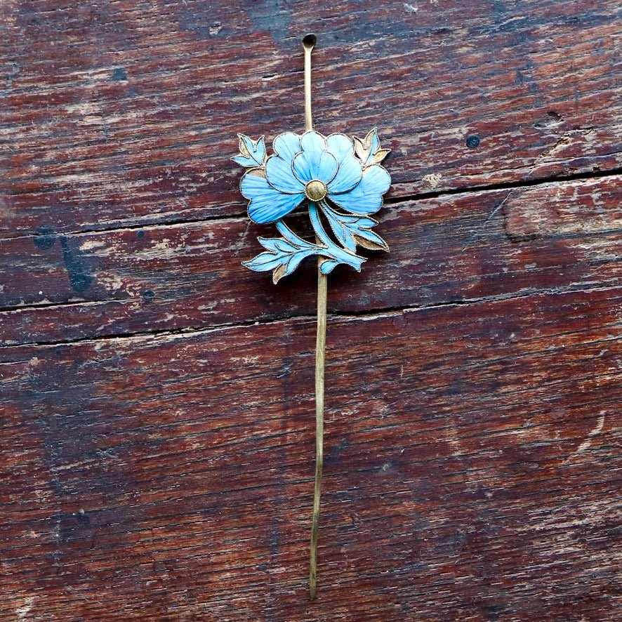 Antique Tian-Tsui (üc´ä) Hair Pin - Small, Fing fisher feather