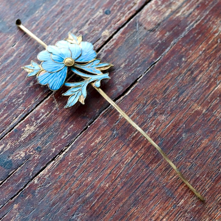Antique Tian-Tsui (üc´ä) Hair Pin - Small, Fing fisher feather