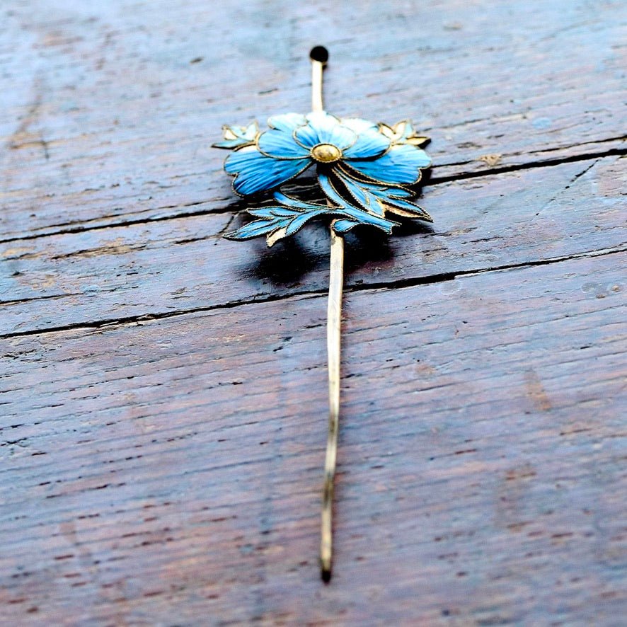 Antique Tian-Tsui (üc´ä) Hair Pin - Small, Fing fisher feather