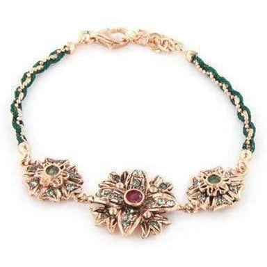 Bracciale Stile Antico Con Pietre Naturali - Argento 925